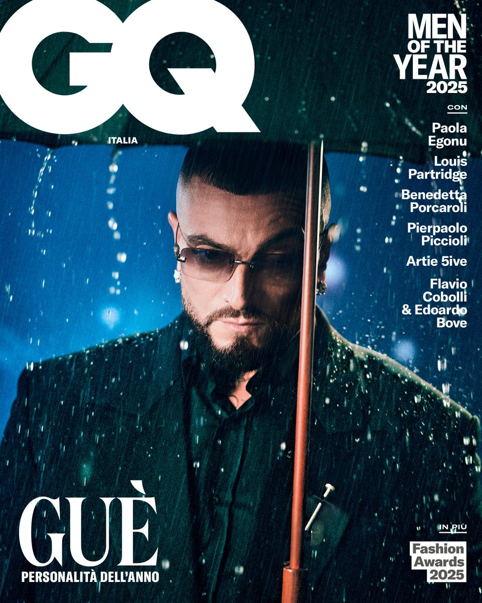 GQitalia's tweet image. Vi presentiamo la terza cover #MOTY 2025: per GQ, #Gue è la personalità dell’anno. Tra successi musicali, nuovi progetti e un ritorno imminente, Guè continua a dominare. È sempre il suo anno — ma questo ancora di più.
gqitalia.visitlink.me/z4VOhz
#GQMOTY