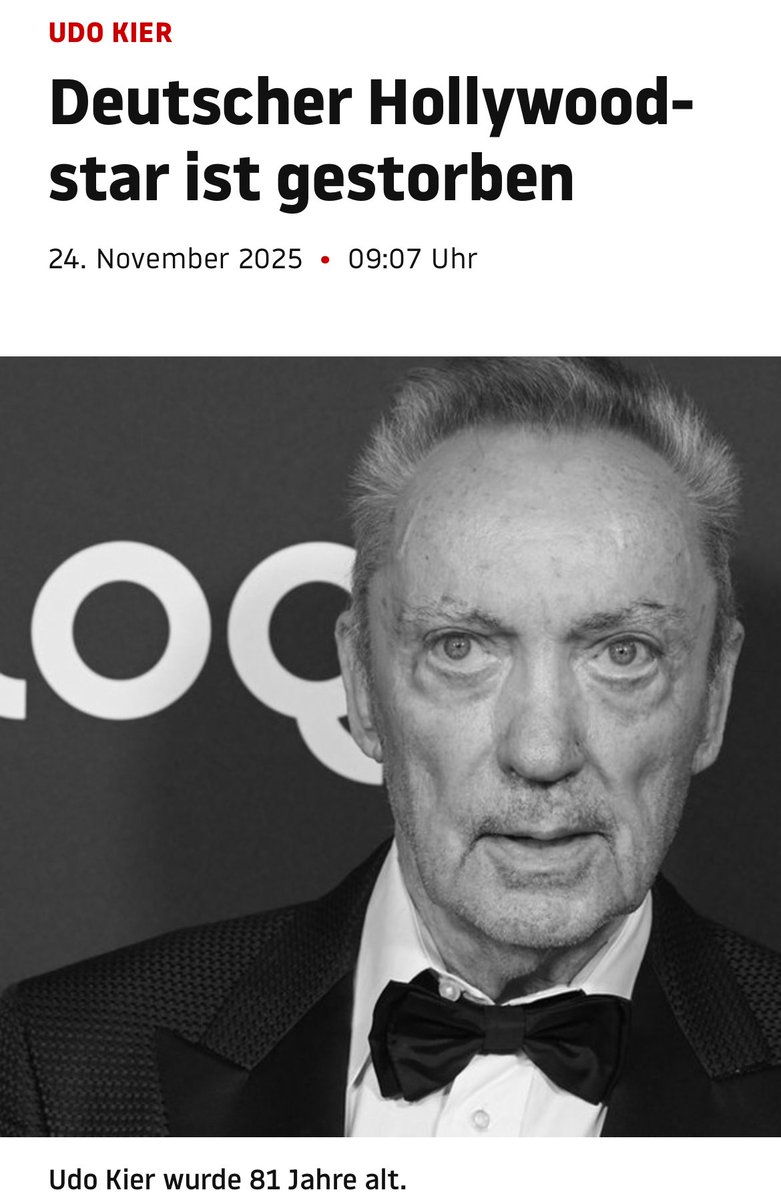 超名優ウド・キア死去！
stern.de/lifestyle/leut…
アクションドラマから実験的なアート映画まで、全く同様に「替えのきかない」圧倒的な存在感を見せつけた俳優で、そうか彼も死んだりするのか、という不思議な感覚に襲われます。