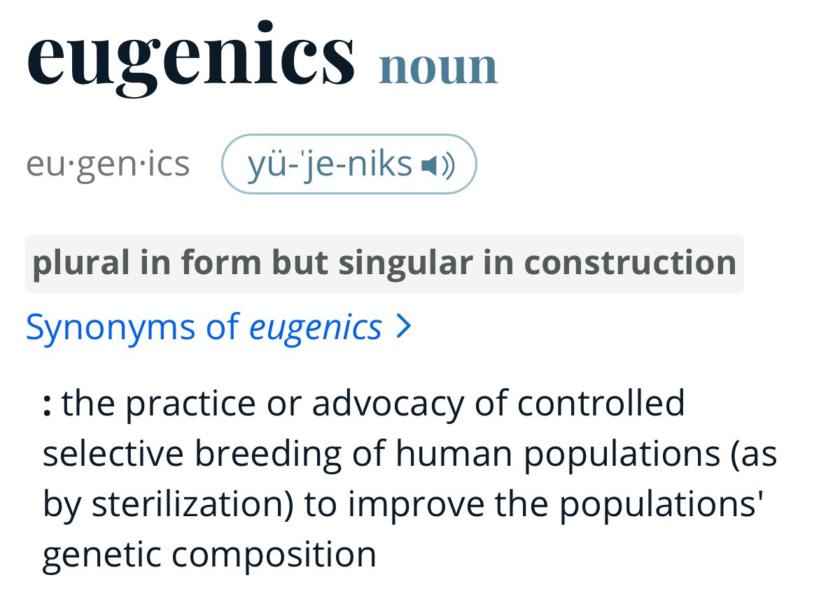 That’s exactly what eugenics is, Einstein.