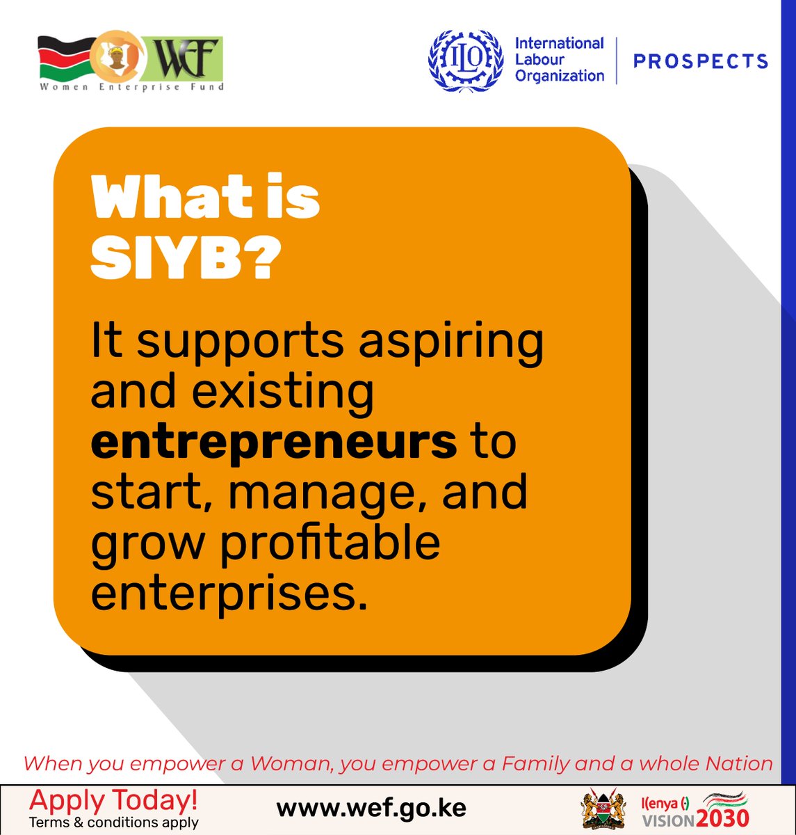 Through the WEF–ILO partnership, SIYB strengthens micro and small businesses as engines of jobs and poverty reduction.