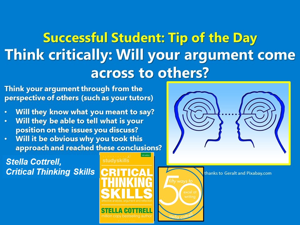 cottrell_study's tweet image. #SuccessfulStudent Think critically: will your argument come across to others? #Students #student #study #studying #studentlife #studygram #studyplus @BloomsburyStudy #college #collegelife #assignments #assignment #essays #essay #amwriting #unilife #uni