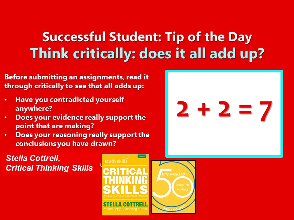 cottrell_study's tweet image. #SuccessfulStudent Think critically: does it all add up? #Students #student #study #studying #studentlife #studygram #studyplus @BloomsburyStudy #college #collegelife #assignments #assignment #essays #essay #amwriting #unilife #uni