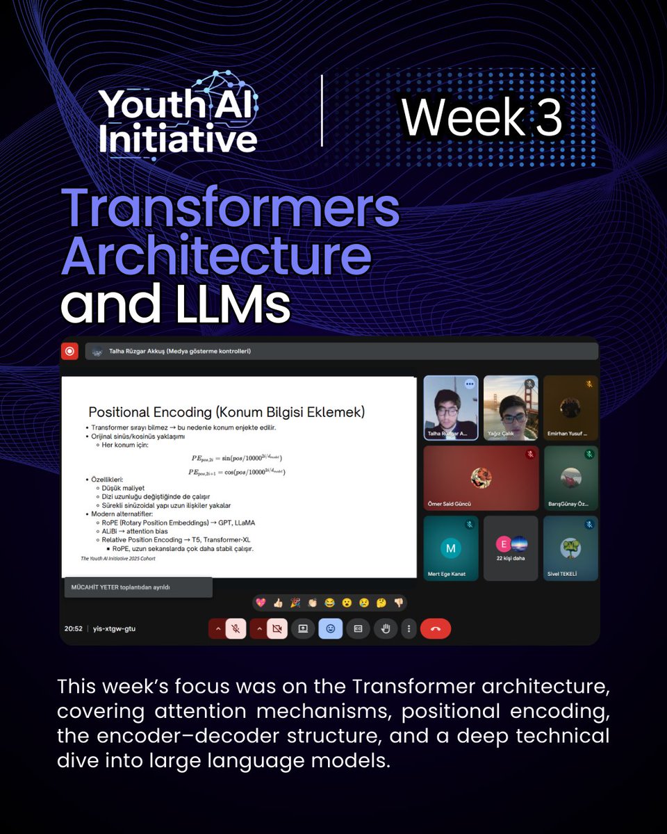 Week 3 of <a href="/YouthAIInit/">Youth AI Initiative</a> was mind-blowing. 🤯

We just hosted <a href="/maximelabonne/">Maxime Labonne</a> (Head of Post-Training at <a href="/liquidai/">Liquid AI</a>) and the technical depth was incredible.

Maxime didn't give a generic talk. He took our cohort of high school students through the actual LLM post-training pipelines