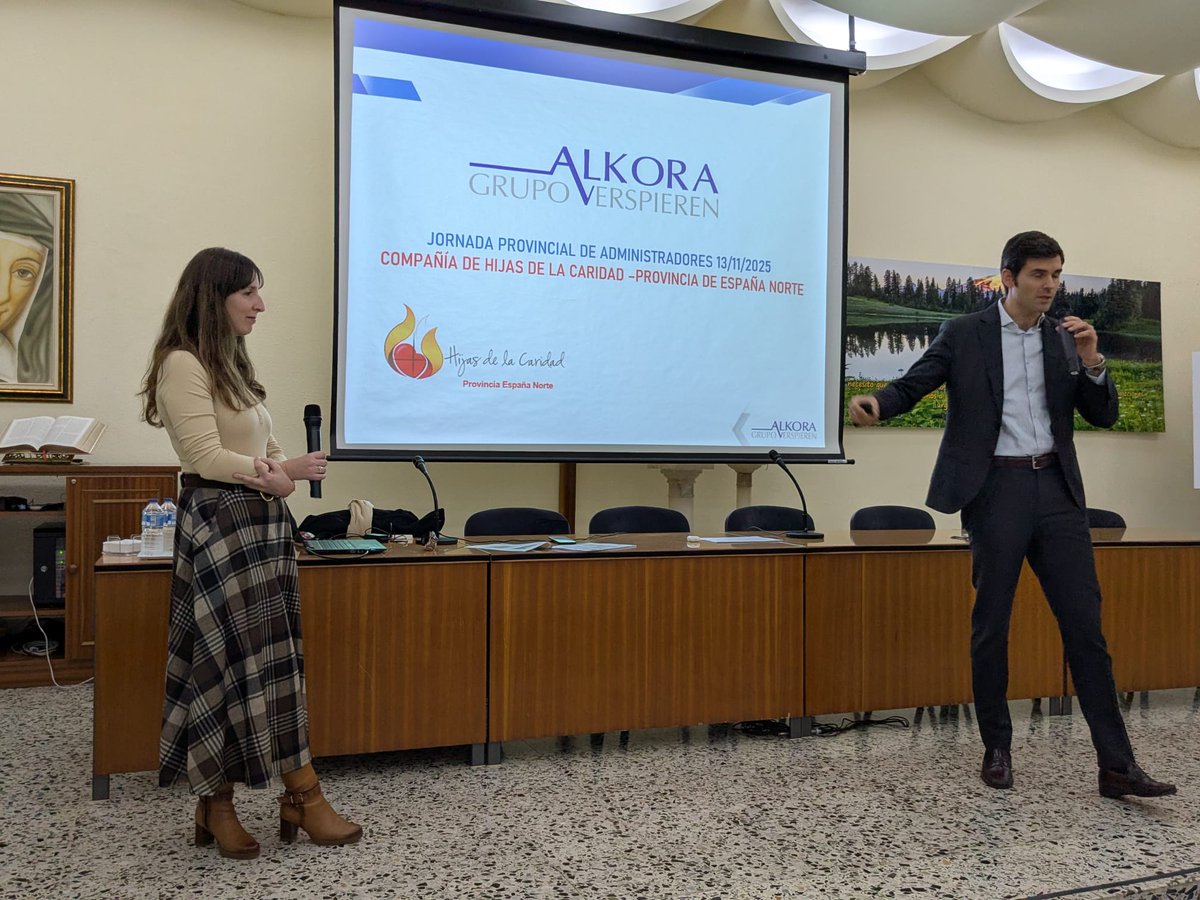 HijasCaridadEN's tweet photo. En #Villaobispo tuvo lugar el encuentro anual de administradores/as de la Provincia: 40 personas se reunieron y abordaron temas como: #Compliance, seguros con #ALKORA, financiación #FUNDAE e indicaciones del #Economato. Un espacio necesario para vivir la misión vicenciana 🫂. https://t.co/pklbXRUcSs