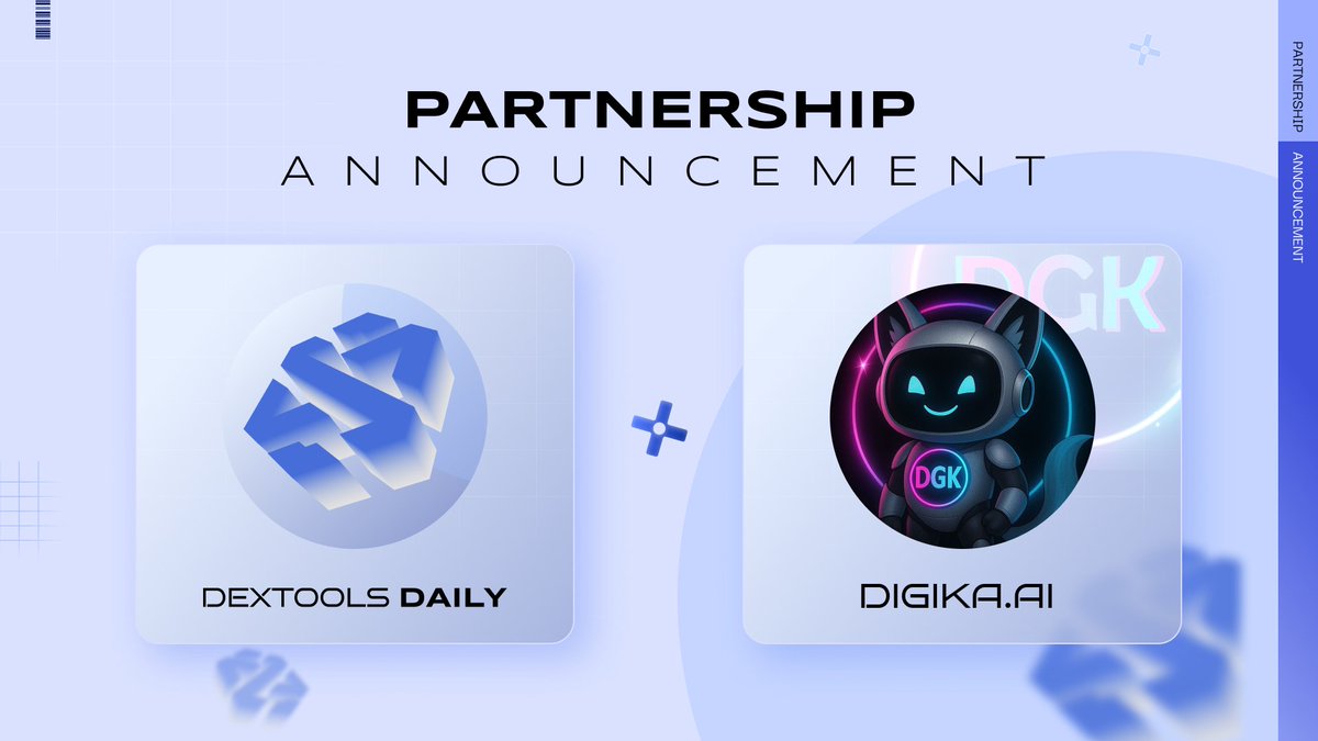 Dextools_Daily's tweet image. 🚀 Partnership Announcement 🚀

We’re thrilled to announce our new collaboration with @digikaai, a next-generation AI and blockchain powered freelance marketplace! 🤝

Digika.ai upgrades the global freelance economy with AI smart matching, on chain secured escrow,…