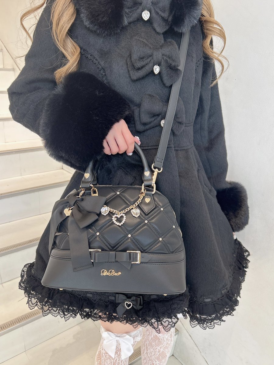 ⭐️未使用級⭐️　ジャックルコー　リスボン　ビジュースタッズ　ハンドバッグ　黒 ⭐️未使用級⭐️ ジャックルコー リスボン ビジュースタッズ