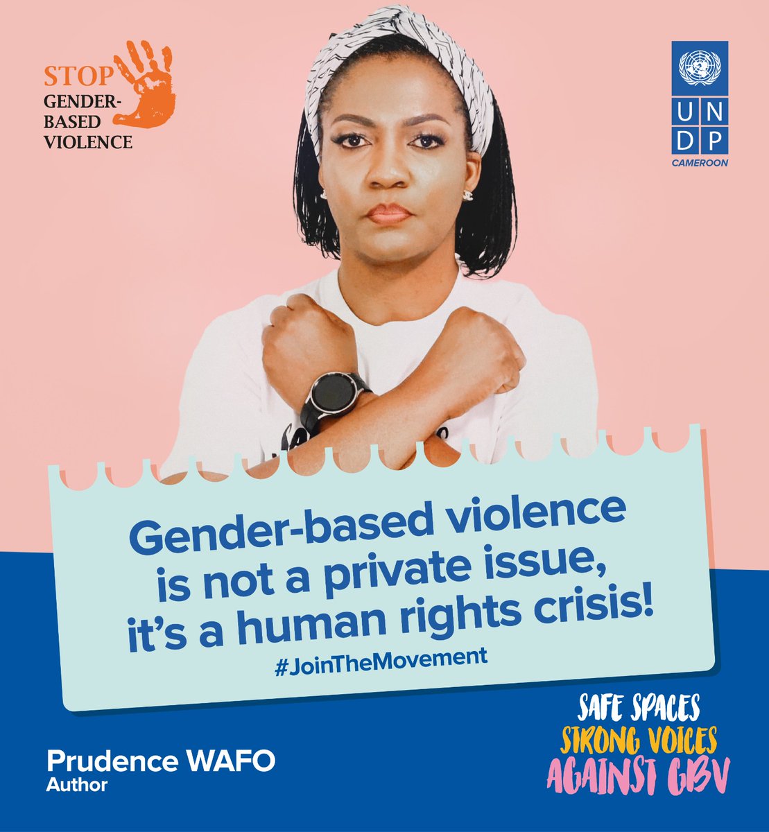 PNUDCameroun's tweet photo. I am Prudence Wafo, Coach and Author, and I advocate for safer digital spaces. 

#SafeDigitalSpaces #EndGBV #SpeakOut https://t.co/Do1aFQAPCW