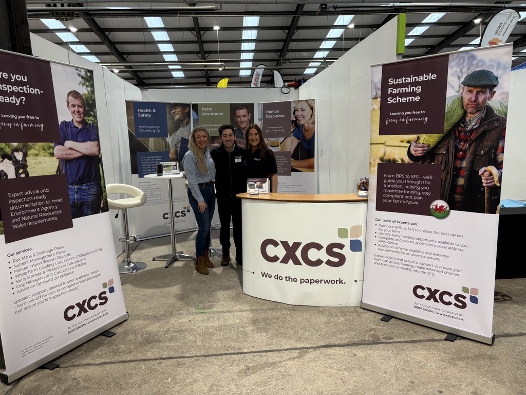 CXCSltd's tweet image. ❄️ We’re all set up at the Royal Welsh Winter Fair on Stand 153 in the South Glamorgan Exhibition Hall ❄️

Rhi, Ernie &amp;amp; Steph are offering practical guidance on SFS, COAPR/SSAFO compliance, NRW inspections, Health &amp;amp; Safety, Farm Assurance and rural grants.

See you there!