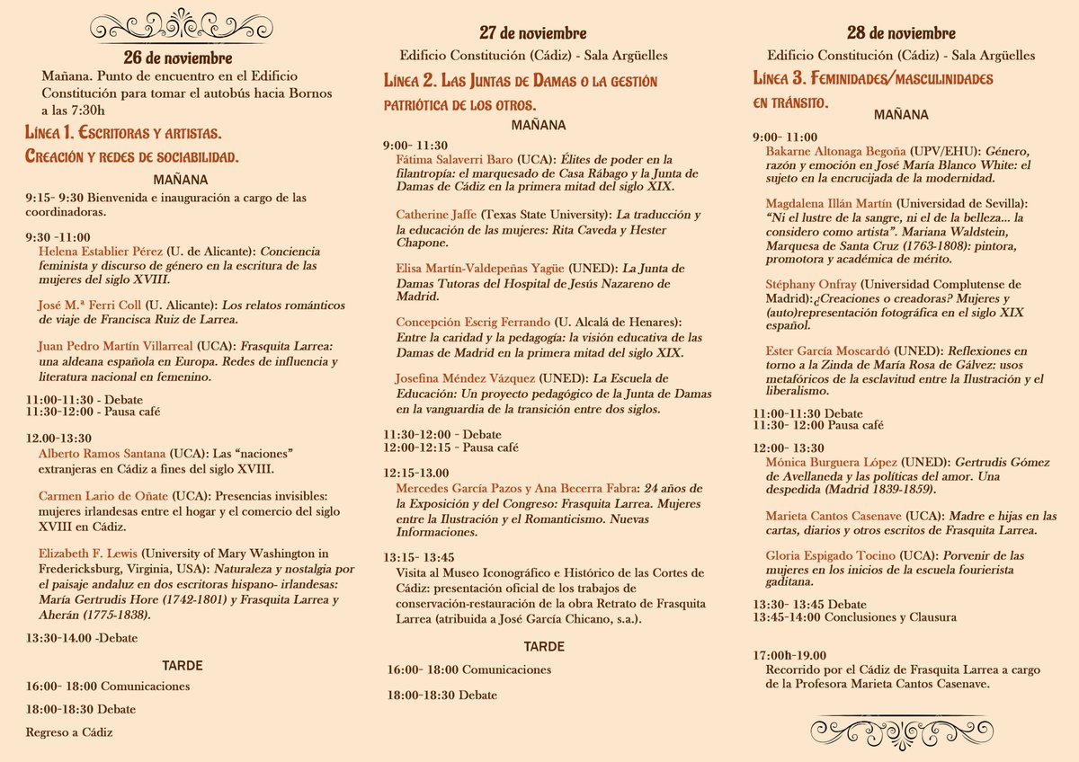 emoderUV's tweet image. Nuestras compañeras Bakarne Altonaga y Ester García Moscardó participan en este congreso internacional🌏  &quot;Élites sociales 👬 y culturales en 🇪🇸 en el tránsito de los ss. XVIII-XIX&quot; que se celebra en la Universidad de Cádiz @univcadiz dirigido por Marieta Cantos y Gloria Espigado