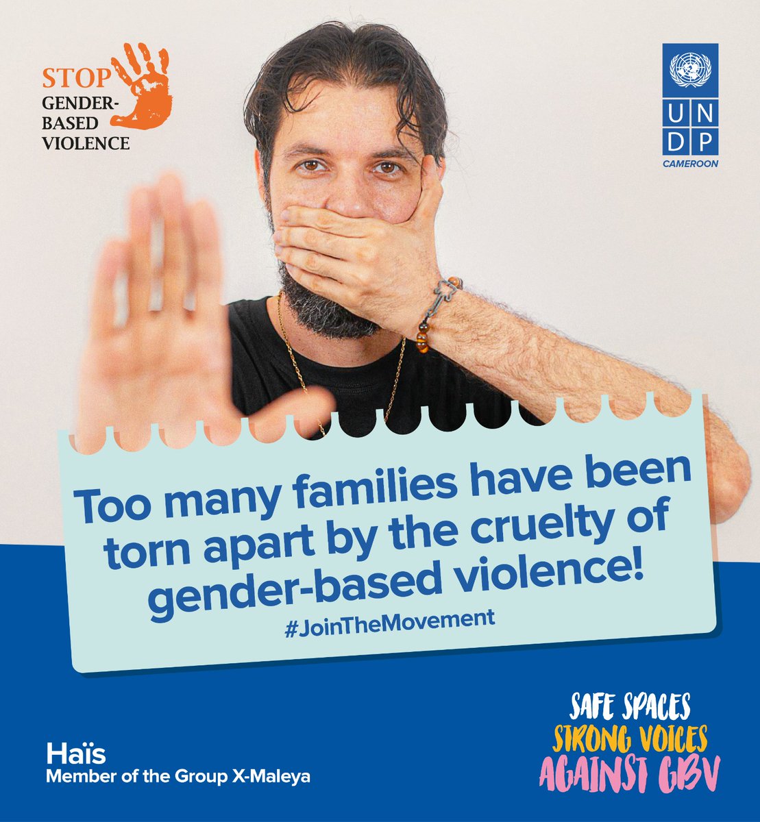 PNUDCameroun's tweet image. Call me Hais Zaitar, Member of the Group X-Maleya, and I support building safer and more empowered communities.

 #16Days #SafeSpaces