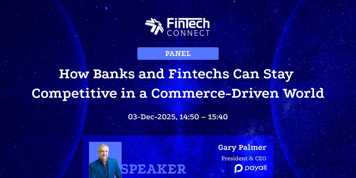 payallps's tweet image. We’re heading to #FintechConnect London — Dec 2–3.

On Dec 3 at 14:50, Payall CEO Gary Palmer speaks on “How Banks and Fintechs Can Stay Competitive in a Commerce-Driven World” panel.

Come meet us to see how #banks can deliver safe, #compliant and #inclusive #CrossBorderPayments