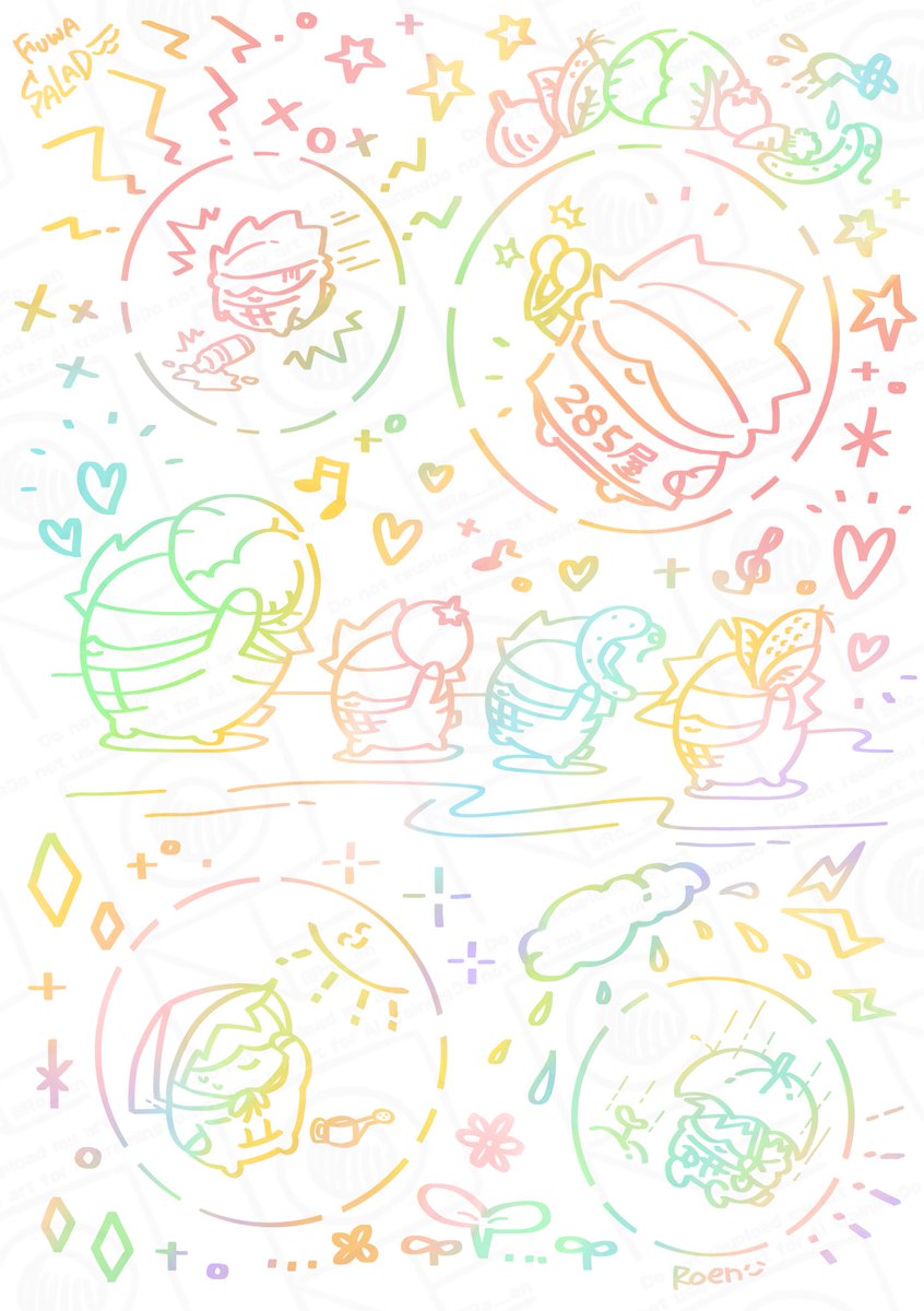 Ro___en's tweet image. ちぷさん📕にお邪魔させて頂いた時のﾔﾂ🌱🍅🥒🥕🌽