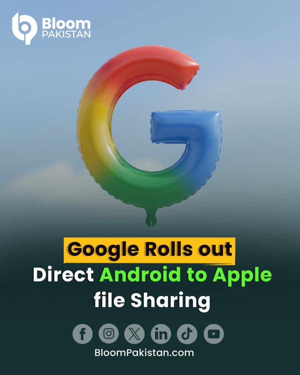 bloom_pakistan's tweet image. Google Rolls Out Cross-Platform Sharing Between Android and Apple Devices.

Read More bloompakistan.com/google-rolls-o…

#GoogleUpdate #FileSharing #AndroidToApple #TechNews #CrossPlatform #DigitalSharing #GoogleFeatures #AppleDevices