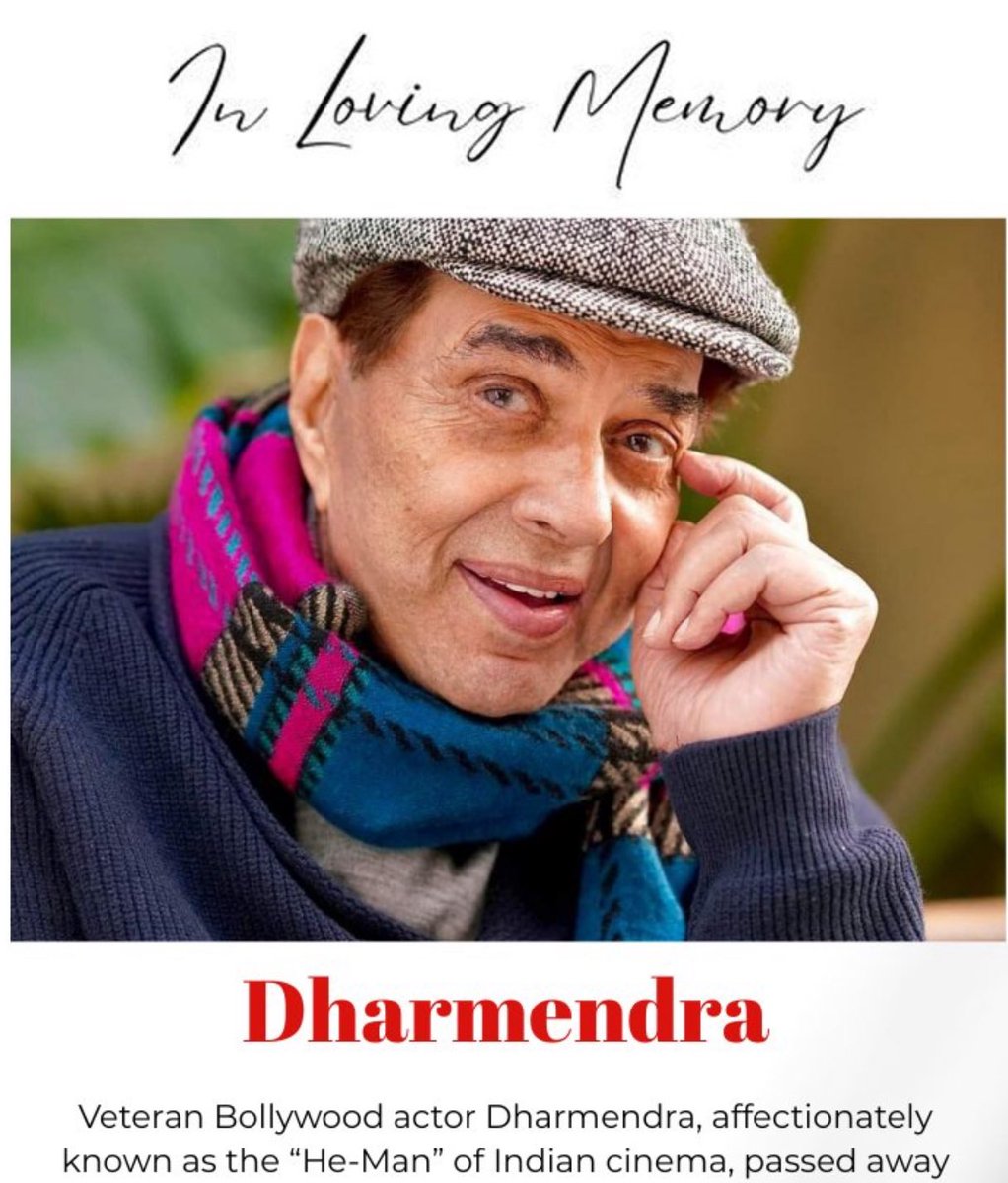 VINULKOUL's tweet photo. HeMan goes on his eternal journey.Inspiration of millions,Dharamji showed how to live a life king size yet humbly.The love and affection he received was equally returned by him.His movies  showed the power of his cinematic https://t.co/AgZ7Jwa12x LEGEND #DharmendraDeol https://t.co/sOVa18hoFR