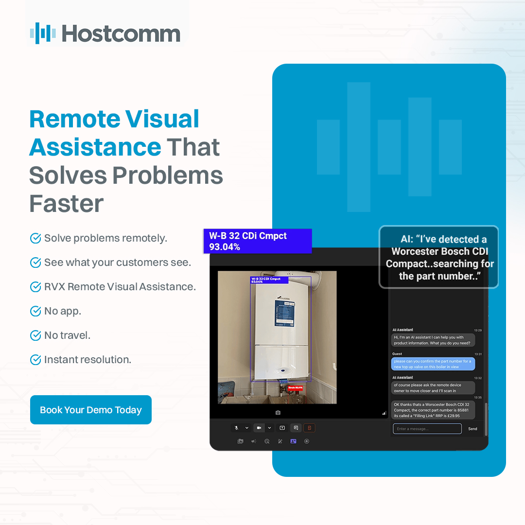 HostcommAI's tweet image. Solve issues faster — no engineer needed.

Remote Visual Assistance lets you see what customers see and guide them instantly. No app, no travel.

Book a demo: calendly.com/lauren-connors…

#RemoteSupport #VisualAssistance #SmartSupport #TechInnovation