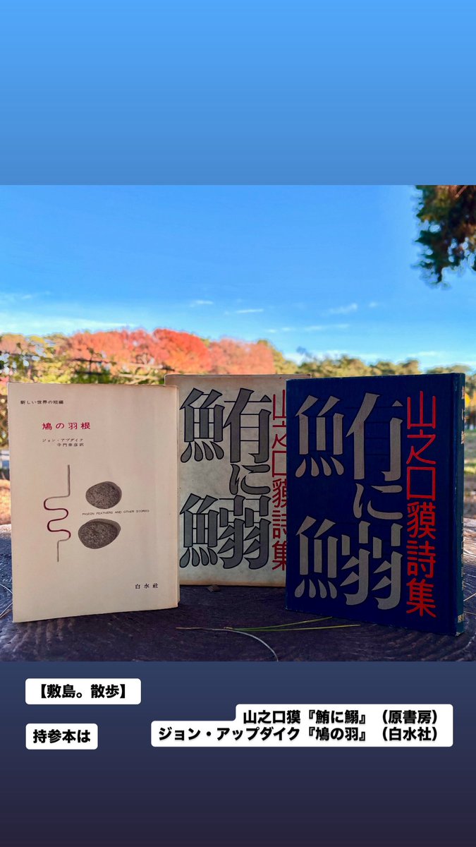 敷島。散歩】 持参本は 裏弁天のギャラリー “diff” からついてきた