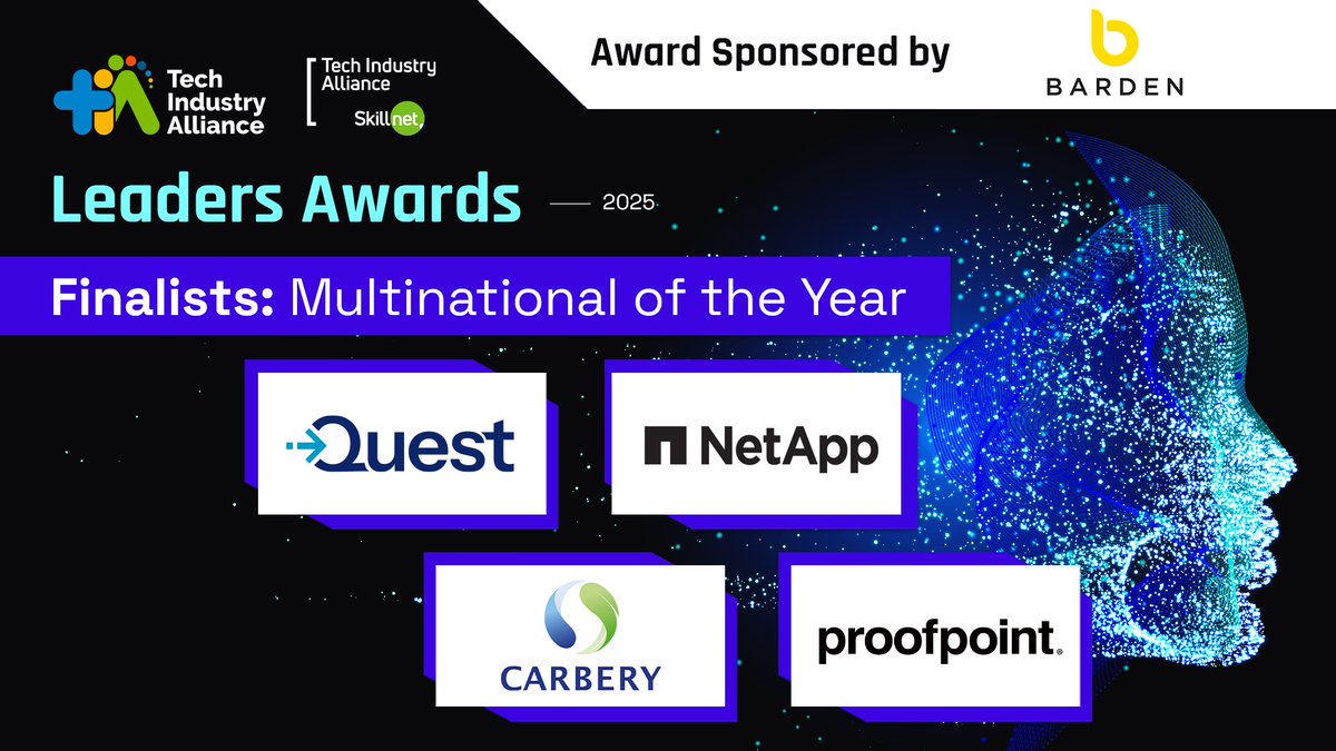 LifeAtNetApp's tweet image. 🚀 @NetApp is a finalist for Multinational of the Year at the Tech Industry Alliance Leaders Awards 2025! Proud to stand among industry leaders &amp;amp; celebrate innovation in the South West. 👏 See you in Cork on Nov 28! 

#NetApp #LifeAtNetApp #WhyNetApp #TechIndustryAlliance