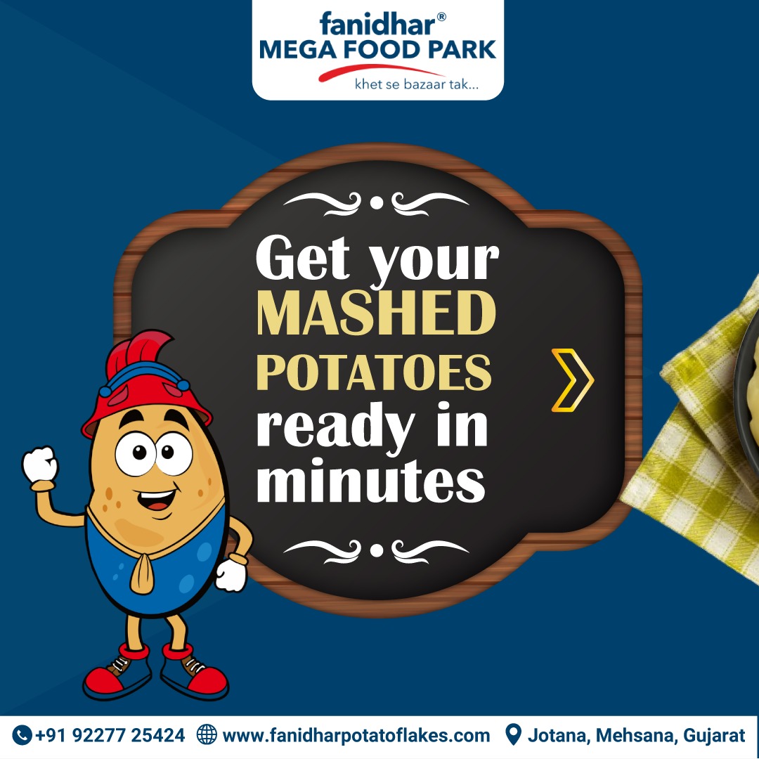 Fanidharmega's tweet photo. Fanidhar Potato Flakes — quick prep, consistent texture, reliable quality for every batch.

Your trusted potato solution for B2B needs.

#FanidharMegaFoodPark #B2BFoodSolutions #PotatoFlakes https://t.co/WjsDguqwed