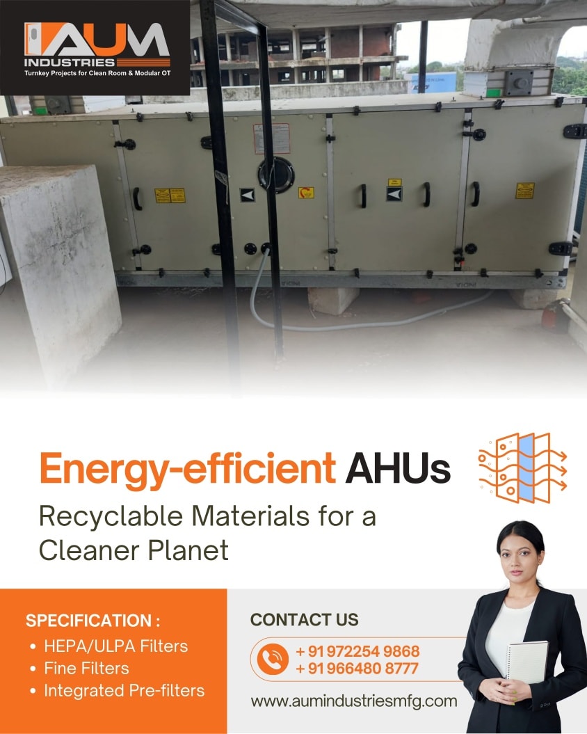 AumIndustries's tweet image. Designed to maintain clean, controlled environments for pharma, healthcare, and critical facilities — ensuring purity, safety, and uninterrupted operational excellence.

#AirHandlingUnit #AHUSolutions #PrecisionAirflow #CleanAirTechnology #HVACSystems #PharmaInfrastructure