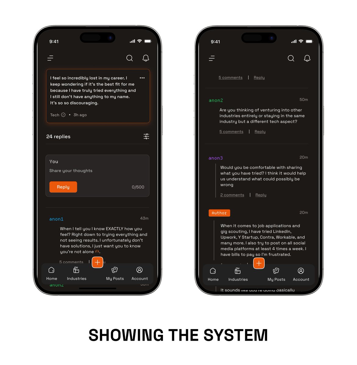 danisduchess's tweet image. Talking about your problems at work? Absolutely not
Posting about it publicly? Probably career suicide 
Your friends don&apos;t always get it either. 

So where do you go? I designed a concept for it. 

Have you ever needed something like this?

#uidesign #app #design