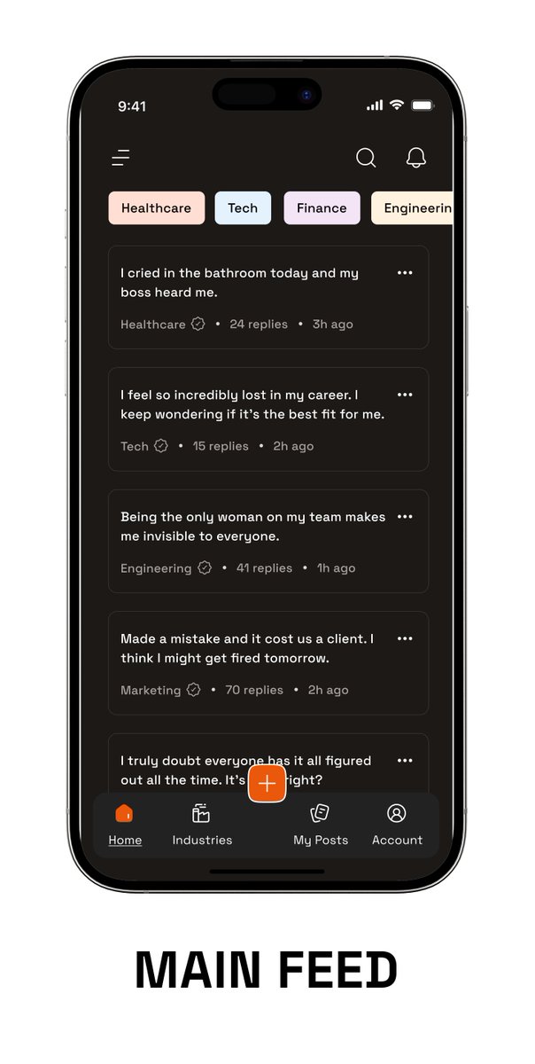 danisduchess's tweet image. Talking about your problems at work? Absolutely not
Posting about it publicly? Probably career suicide 
Your friends don&apos;t always get it either. 

So where do you go? I designed a concept for it. 

Have you ever needed something like this?

#uidesign #app #design