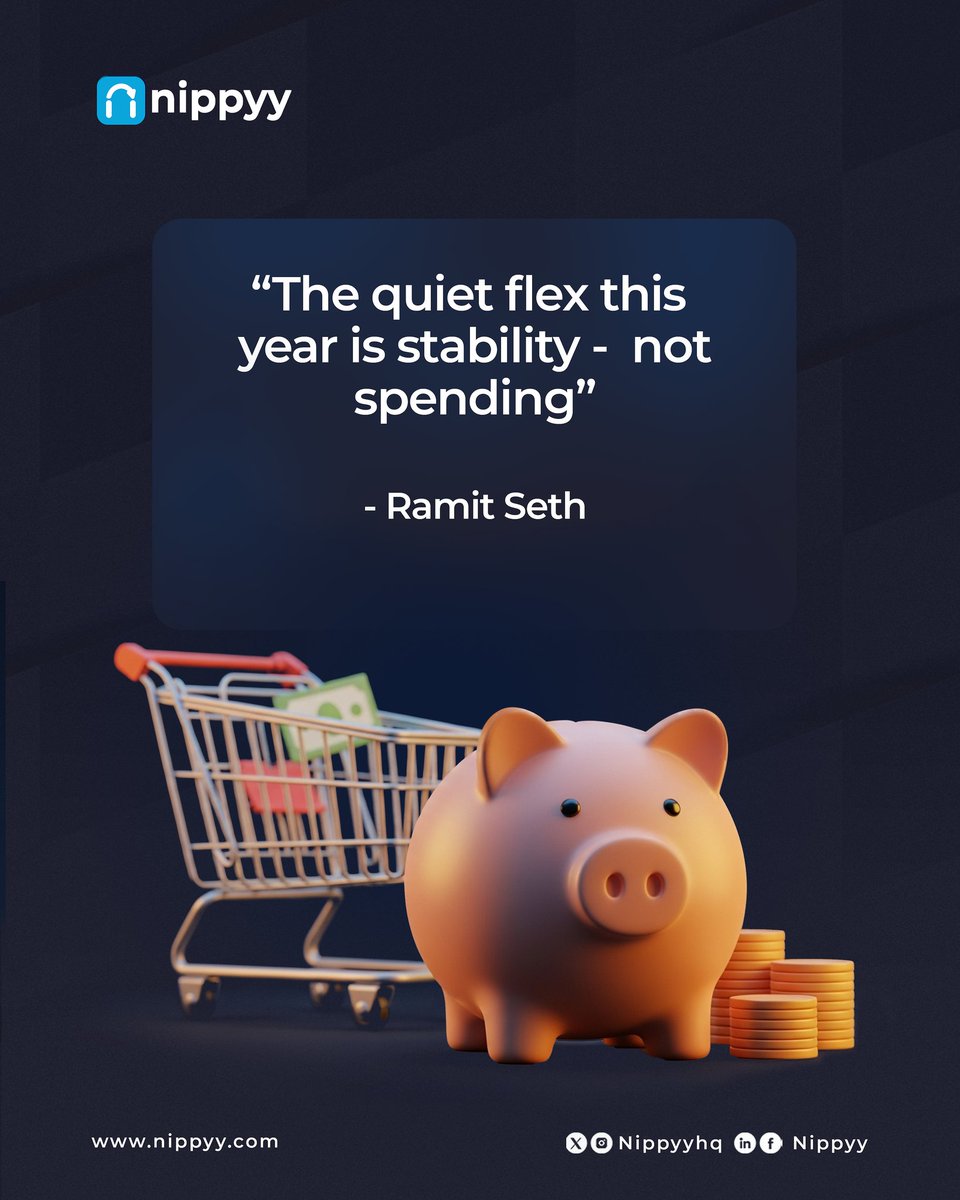 nippyyhq's tweet image. Stability &amp;gt; unnecessary spending.
That’s the real flex this year  and every year.

Let Nippyy help you  stay in control.

#Nippyy #MoneyMindset #FinancialStability