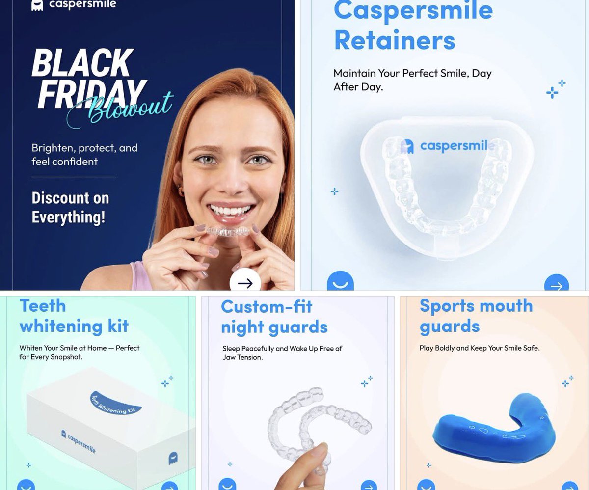 🦷 Black Friday sales now live plus get a extra £30 off any teeth whitening, aligners, retainers, night guard, mouth guard products when shopping via link 👉🏽  caspersmile.refr.cc/default/u/alis…