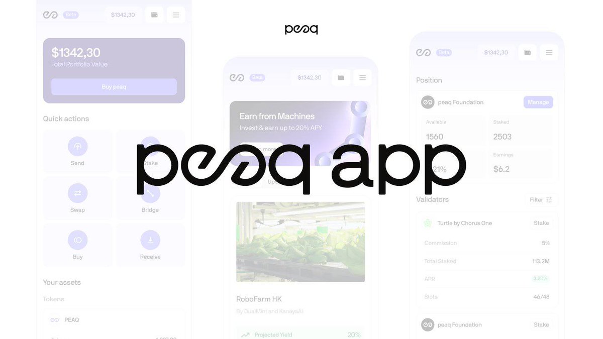 If you havent tried the <a href="/peaq/">peaq</a> app yet, you’re genuinely sleeping on it.

This isn’t just another wallet UI
Its the gateway to the Machine Economy.

Earn from real-world machines
Stake and manage positions seamlessly.

Access tokenised robo-farms and DePIN yield in a few taps.