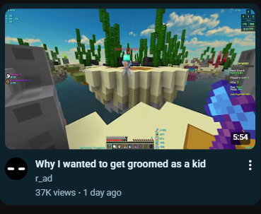 cuppupheads_'s tweet image. WHAT THE FUCK DID I GET ON MY YOUTUBE FEED?!??!?!?!