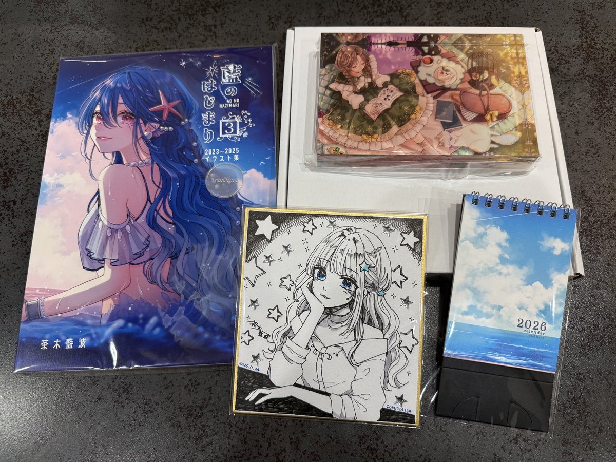 ✴︎ ご予約品 ✴︎　　イラスト　色紙 今回初めて訪れた茶木藍波さんからは色紙もお迎えしました。 アクリル