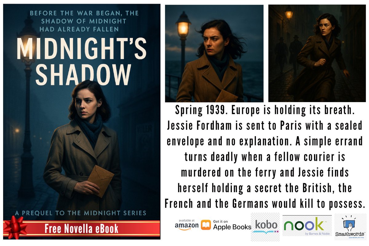 TigerBites's tweet image. FREE Novella
books2read.com/Midnights-Shad…
Paris, 1939. A dying courier. A coded device worth killing for. And in the fog-shrouded streets, whispers of an intelligence war already underway.
#WW2 #espionage #spy #thrillerbook #FreeBook #eBook