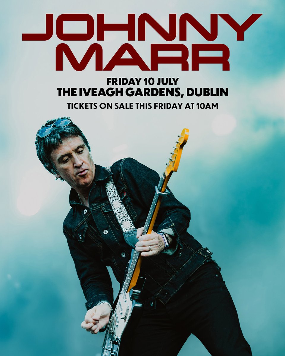 ★ ★ 𝗝𝗨𝗦𝗧 𝗔𝗡𝗡𝗢𝗨𝗡𝗖𝗘𝗗 ★ ★ 

<a href="/Johnny_Marr/">Johnny Marr</a> returns to Ireland and this time, he’s bringing the magic to Dublin’s iconic Iveagh Gardens on Friday 10 July 2026! 🎸🤘

➡️ Tickets go on sale This Friday at 10AM 
🎟️ Sign up for Aiken Presale bit.ly/4ri6I5l