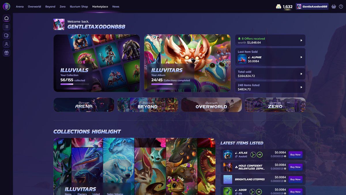 fliich's tweet image. Before my time at Illuvium ended, I was actively working on this new UXUI for the IlluviDex. It was 80% done.
I hope it won&apos;t stay only on Figma 😅🚀