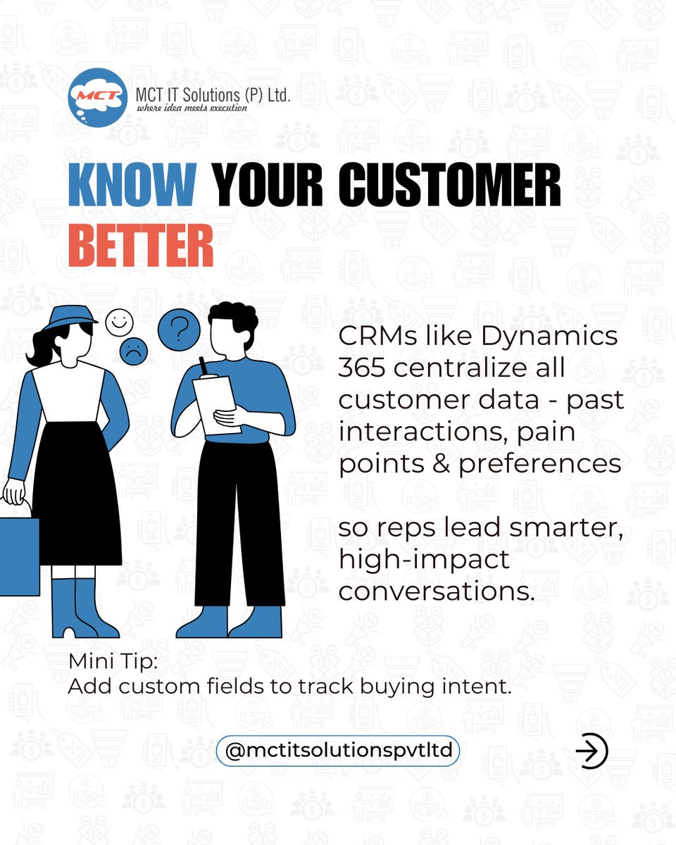 mctitsolutions's tweet image. Discover how modern CRM strategies boost sales with smarter conversations, automation, forecasting, and personalization. Learn how Dynamics 365 helps teams sell faster and smarter with real-time insights and seamless collaboration.

#D365 #CRM #sales #Automations