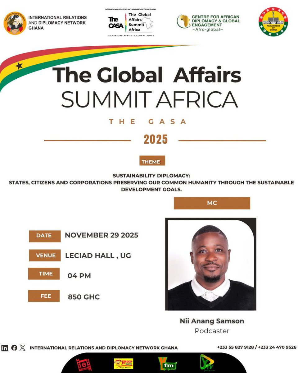The Global Affairs Summit Africa (The GASA)is just a few days away and we're looking forward to seeing you there! 

Meet our host for The GASA, renowned professor and IR expert <a href="/legbridge/">Mawu Mawuko</a>, PhD, founder and convenor of IRDNGhana, and our MC, <a href="/nii_niianang/">SAMSON NII ANANG</a>!

#IRDNGhanaGASA