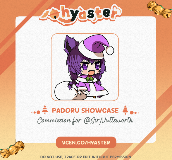 hyaster's tweet image. Another Padoru came to life, thank you @SirNuttsworth for commissioning me! 

Comms are still open on VGen, for Padorus and more!😌