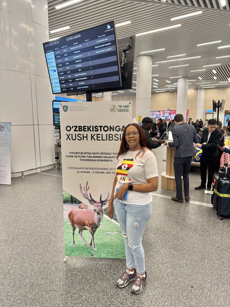 I have arrived safely at Samarkand
in Uzbekistan to represent Uganda at the 20th meeting of the Conference of the Parties (CoP20) to the Convention on International Trade in Endangered Species of Wild Fauna and Flora, which started today and runs through December 05.