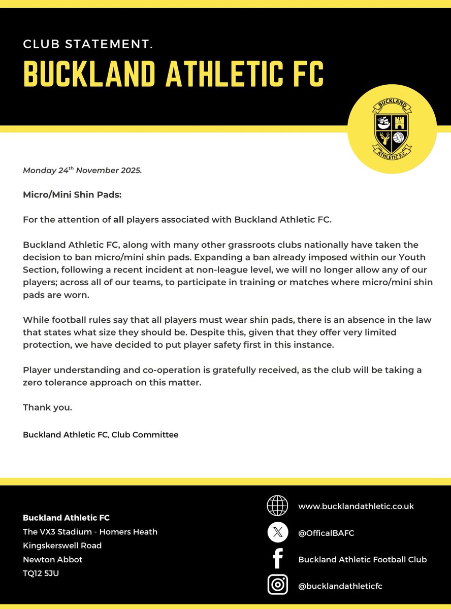 Buckland Athletic FC tweet media