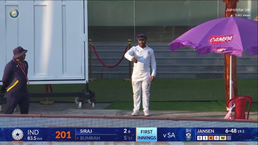 Respect to Temba Bavuma 🫡 
He has delayed the series whitewash by one more day by not opting to enforce the follow on 😂