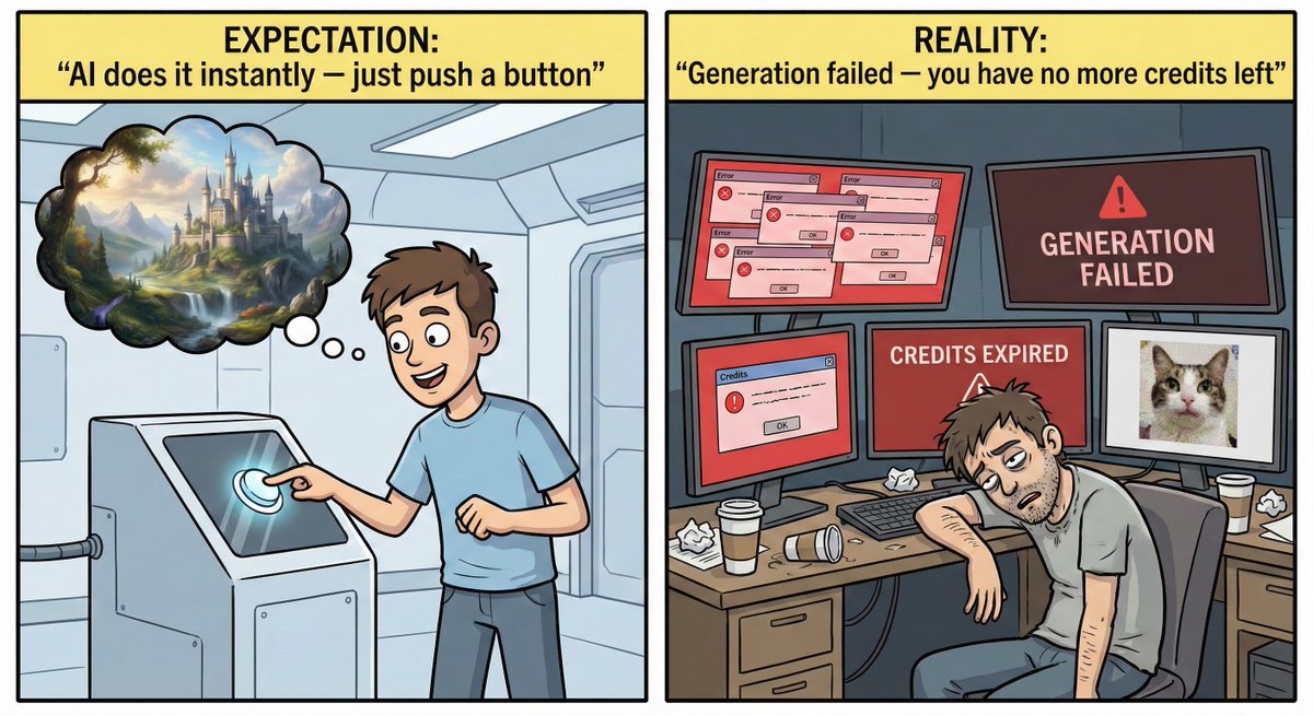 ze_bigfoot's tweet image. Life as an AI Artist isn&apos;t always easy 😮‍💨