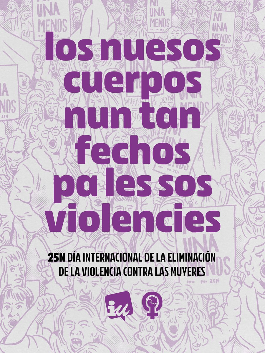 🟣 𝐍𝐮𝐞𝐬𝐭𝐫𝐨𝐬 𝐜𝐮𝐞𝐫𝐩𝐨𝐬 𝐧𝐨 𝐞𝐬𝐭𝐚𝐧 𝐡𝐞𝐜𝐡𝐨𝐬 𝐩𝐚𝐫𝐚 𝐬𝐮𝐬 𝐯𝐢𝐨𝐥𝐞𝐧𝐜𝐢𝐚𝐬

🔗 Manifiesto completo y materiales de campaña: iunida.org/25-2025

MANIFESTACIÓN Avilés:
⏰ 18:45
📍 Pza. Vaticano con Avda. San Agustín 

#25n #feminismo
#niunamenos