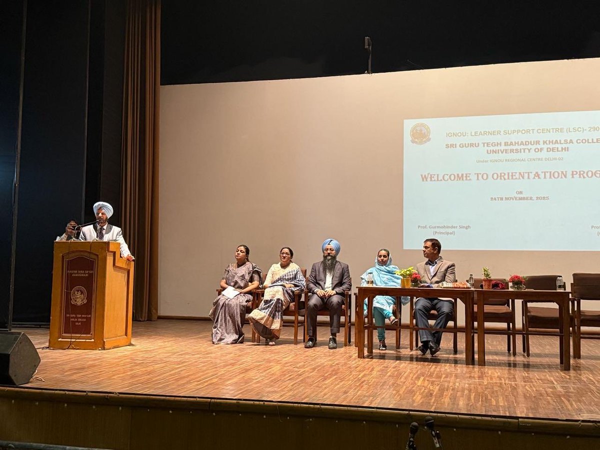 IGNOU_RCDelhi2's tweet image. Induction Meeting at LSC-29069, SGTB Khalsa College organised on 24-11-2025