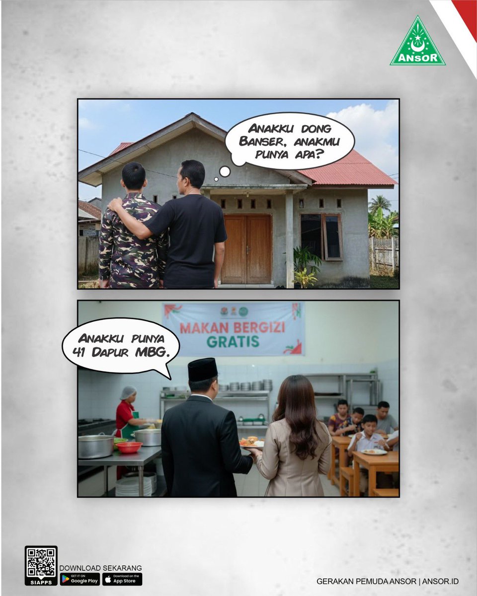 Official_Ansor's tweet image. Seorang anak muda berumur 20 tahun-an “berhasil” punya 41 dapur Makan Bergizi Gratis (MBG). Informasi ini viral di jagat media sosial. Sekilas sih hebat: muda wirausaha dan berhasil serta membantu menyukseskan program prioritas pemerintah.

Tapi kan orang-orang pada ga percaya.…