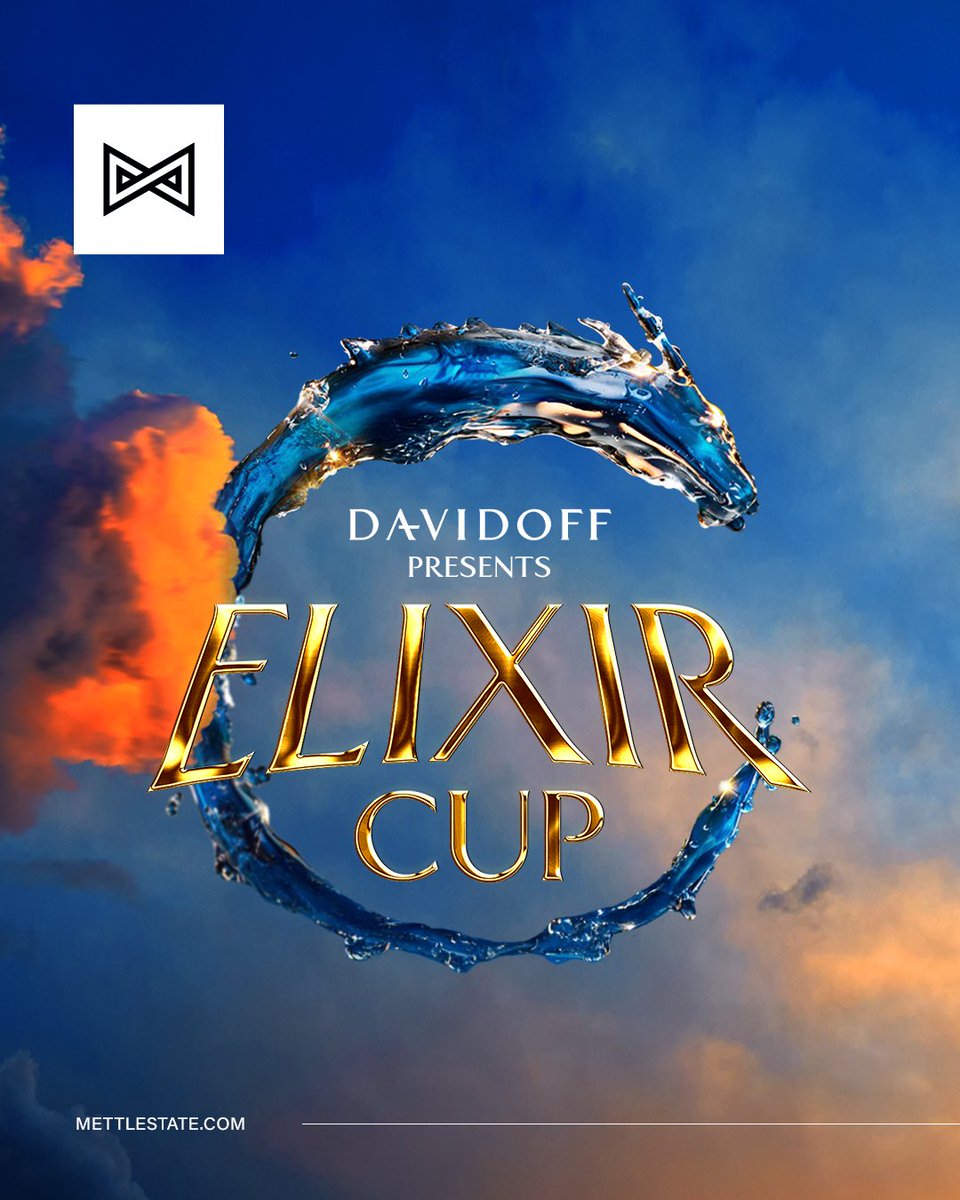 Mettlestate's tweet image. 🚨 The battle begins!

Join the Davidoff Elixir Cup and claim your chance at glory. 🏆

Registrations open 24–30 Nov. Are you ready to play?

Register → brnw.ch/21wXLEu

#DavidoffCoolElixir