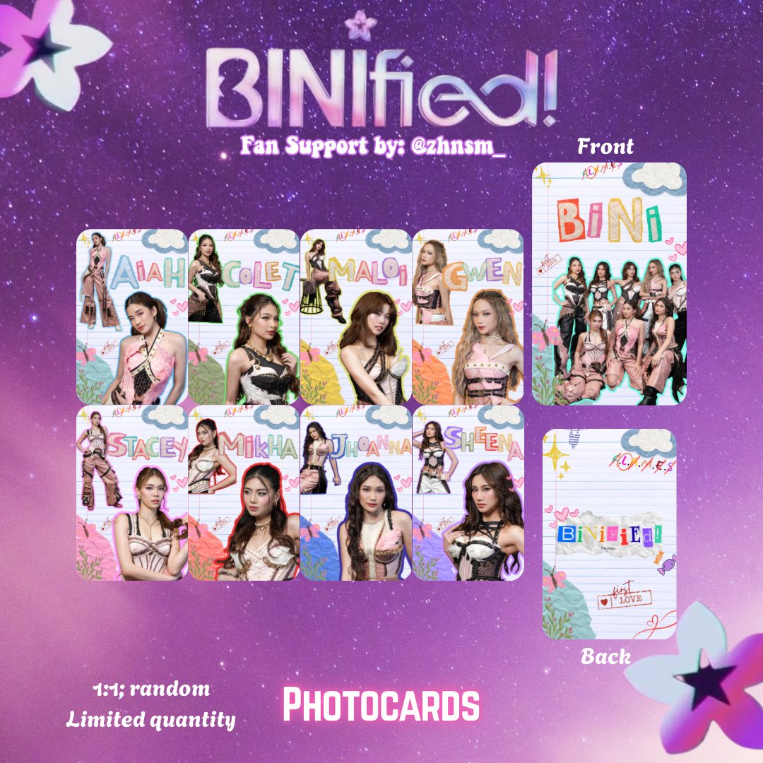 Binified Fan support!

Bini Photocards

🌸 like &amp; rt
🌸 1:1 only; random
🌸 location: possible food pav

#BINIfied #BINIfiedPHArena #BINI