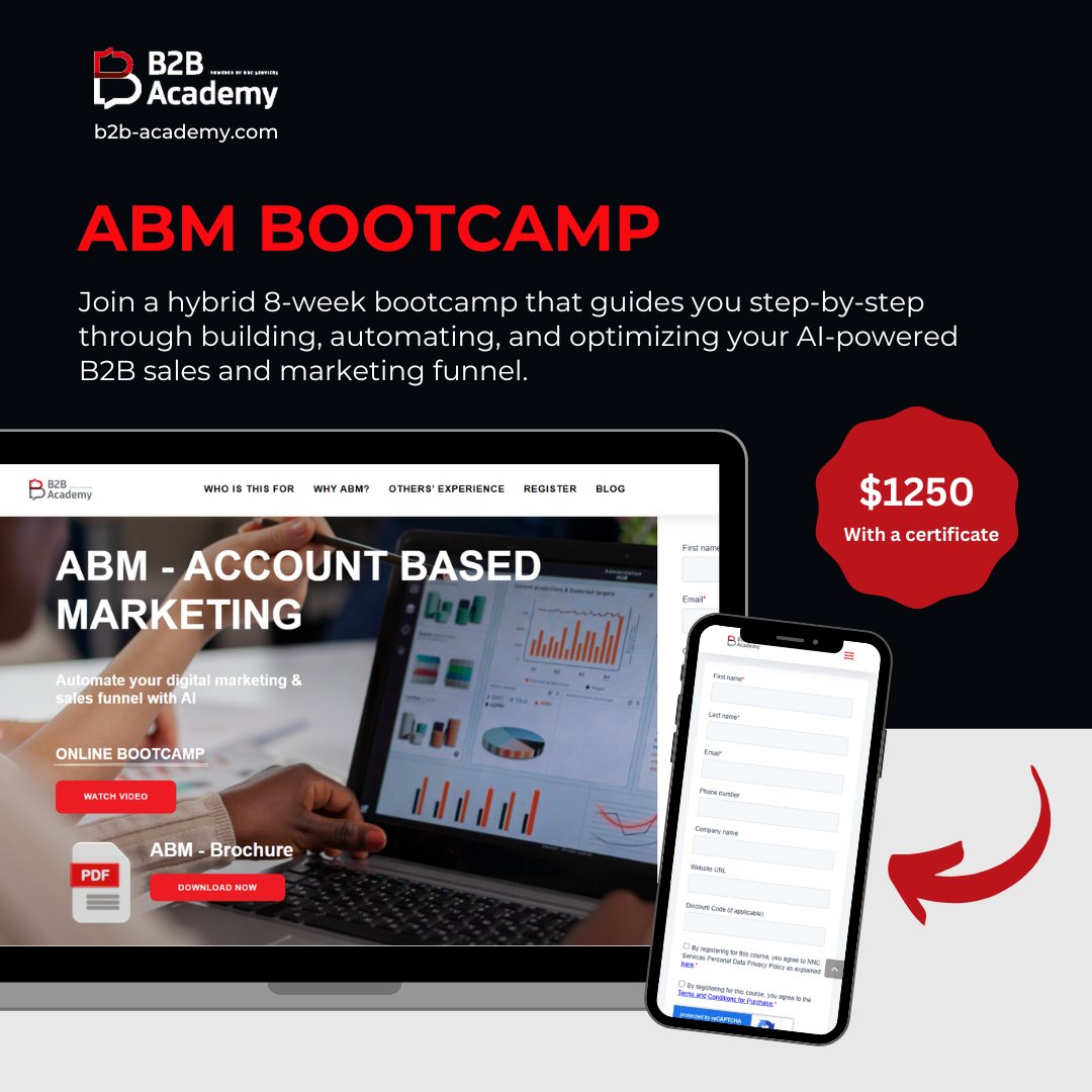 ABM works when focus replaces guesswork. If you want a clearer, more scalable way to grow, join the next cohort of our bootcamp: hubs.ly/Q03VnkSV0

#ABM #B2BMarketing #SalesAlignment #B2BAcademy #Growth #DemandGen