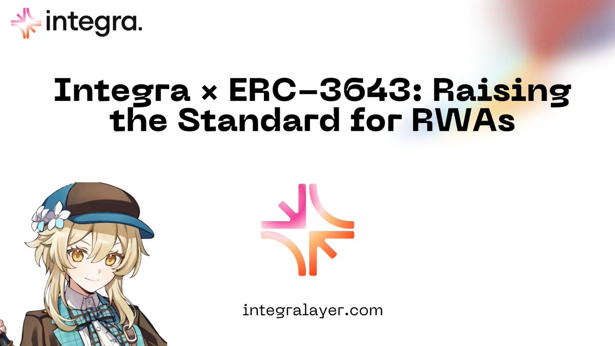 Andri_an79's tweet image. Integra × ERC-3643: Raising the Standard for RWAs

@Integra_layer is honored to join the @ERC3643Org Association, the benchmark for compliant issuance, transfer, and management of tokenized real-world assets.

Our mission aligns perfectly:
to expand open access, enforce ethical…
