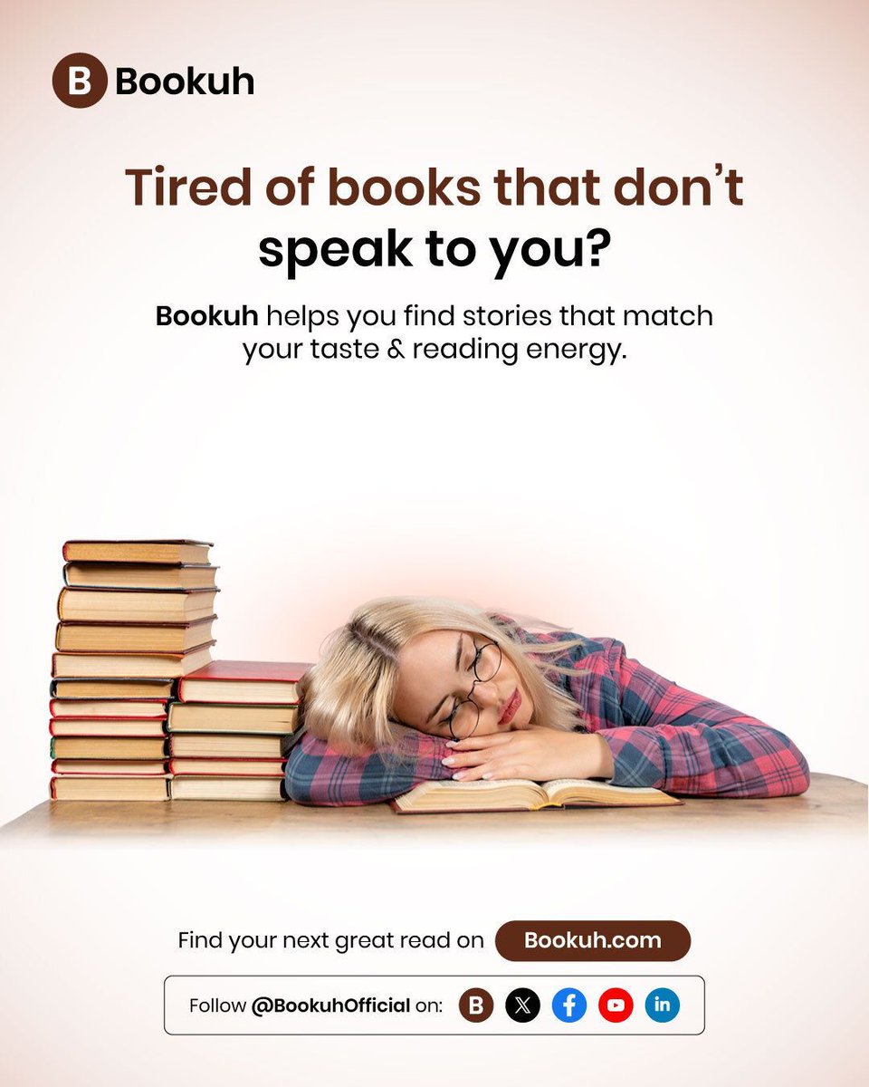BookuhOfficial's tweet image. Tired of books that don’t speak to you?
Bookuh helps you find stories that match your taste and reading energy.
Discover your next great read → Bookuh.com 📚✨

#Bookuh #BookRecs #ReadersCommunity #BookLovers