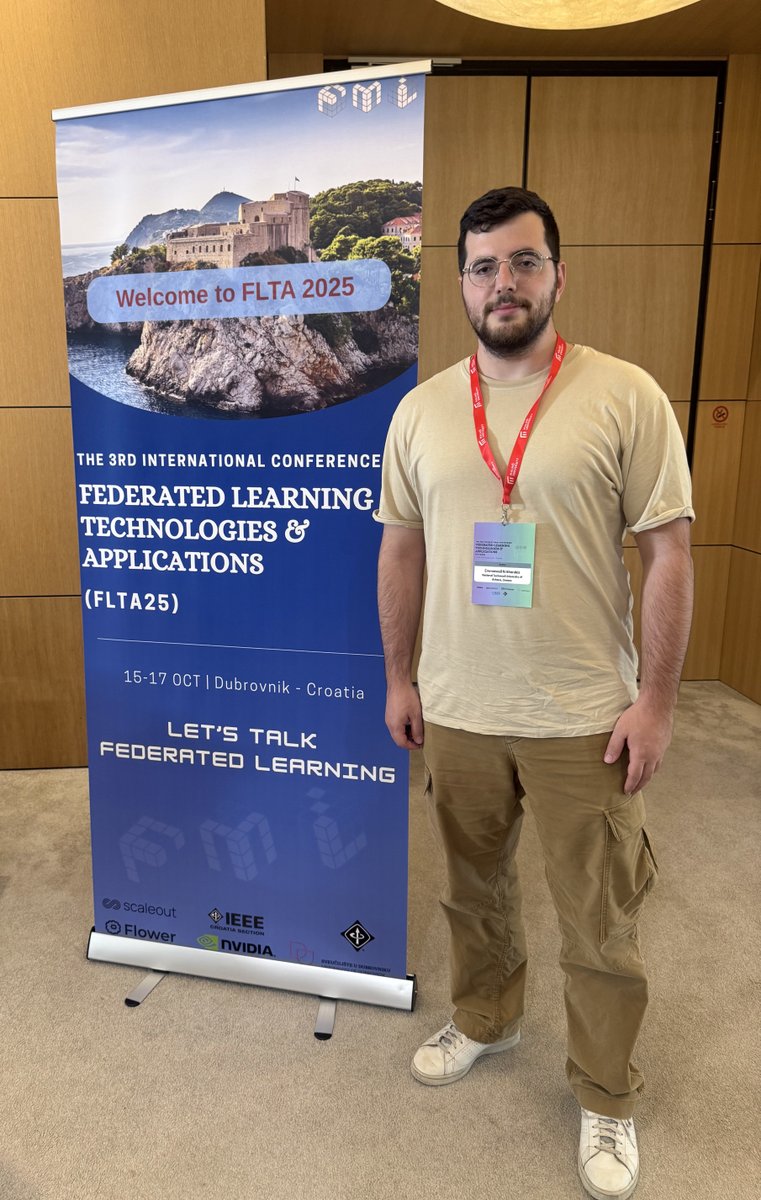 coevolution_eu's tweet image. ICCS presented FedGreed at IEEE FLTA25 (Dubrovnik, 2025) — a Byzantine-robust loss-based aggregation for Federated Learning. Achieves strong resilience to adversarial attacks and outperforms robust baselines under non-IID settings. #FLTA25 #FederatedLearning