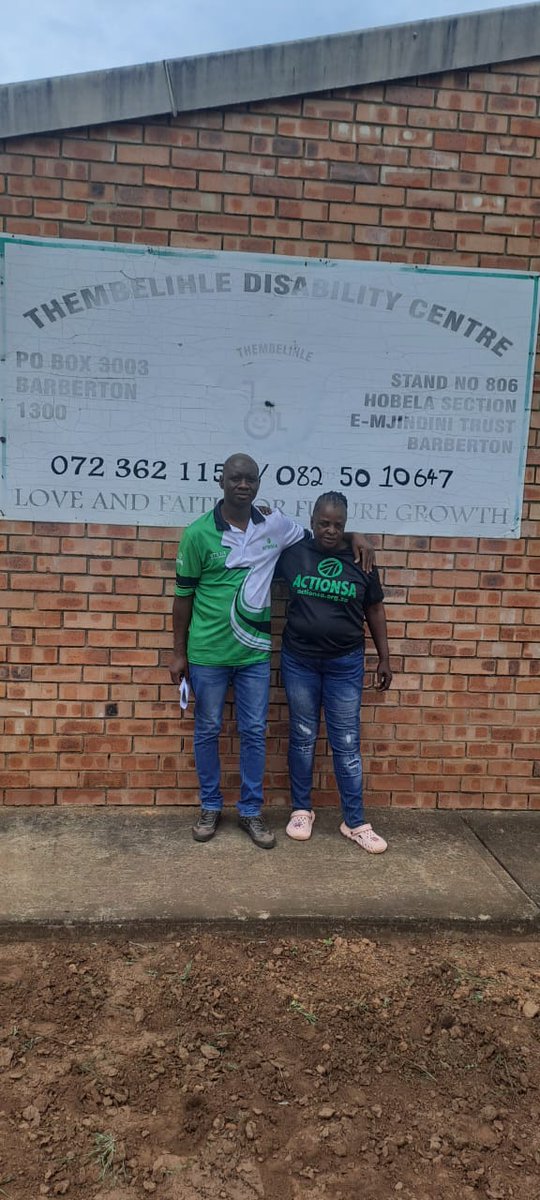 This morning, ActionSA Mpumalanga Provincial Secretary, Norman Sibitane, visited the Thembelihle Cerebral Palsy Centre in Barberton for an oversight inspection. ActionSA donated two 1000-litre water tankers, reinforcing our commitment to dignity and service for vulnerable groups.